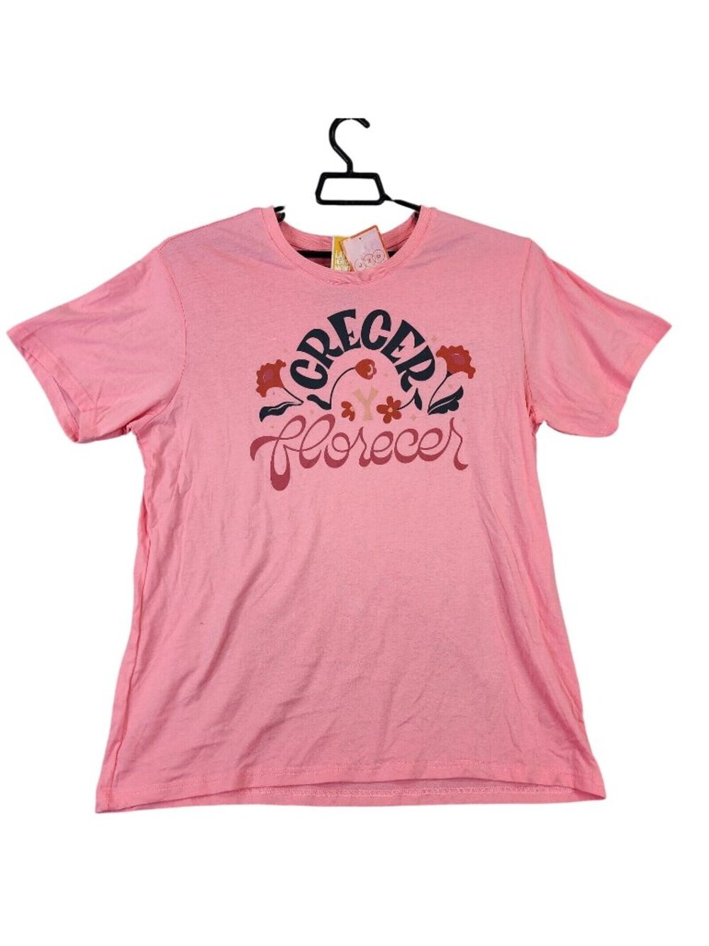 Womens JZD Pink Crecer Florecer T Shirt Short Sleeve Latino Heritage Size XXL